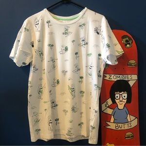 Beach surf woman Mens T-Shirt